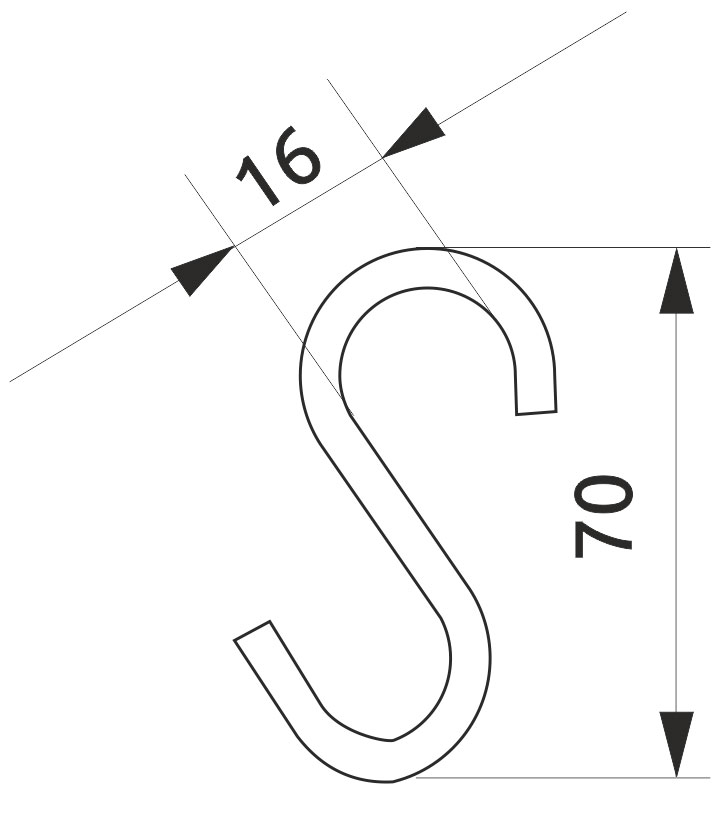 Крючок трубы-рейлинга Giff d=16 хром