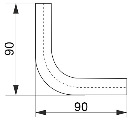 Кут сполучний труби-рейлінгу d=16 90* хром