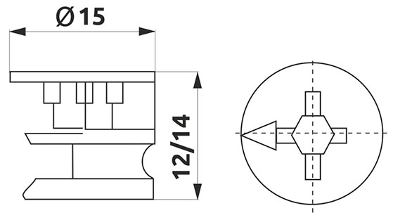 Эксцентрик минификса Giff для плиты 18 мм