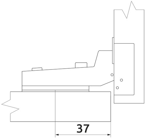 Петля полунакладная Slide-on Giff Т2 d=35 H=0