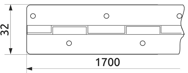 Петля специальная рояльная Milax L=1700