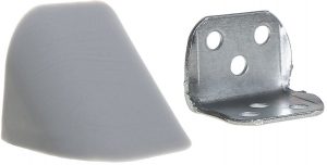 Кутник меблевий подвійний металевий з пластиковою заглушкою Z-02 Giff (в асортименті)