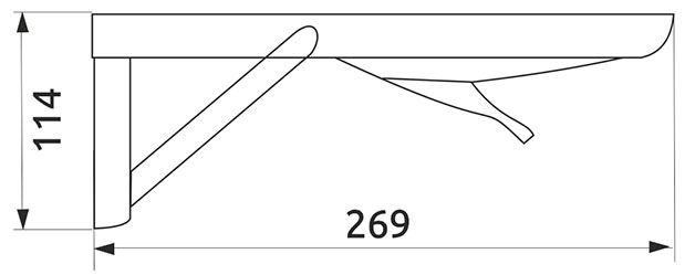 Механизм для откидного стола хром (2 шт)