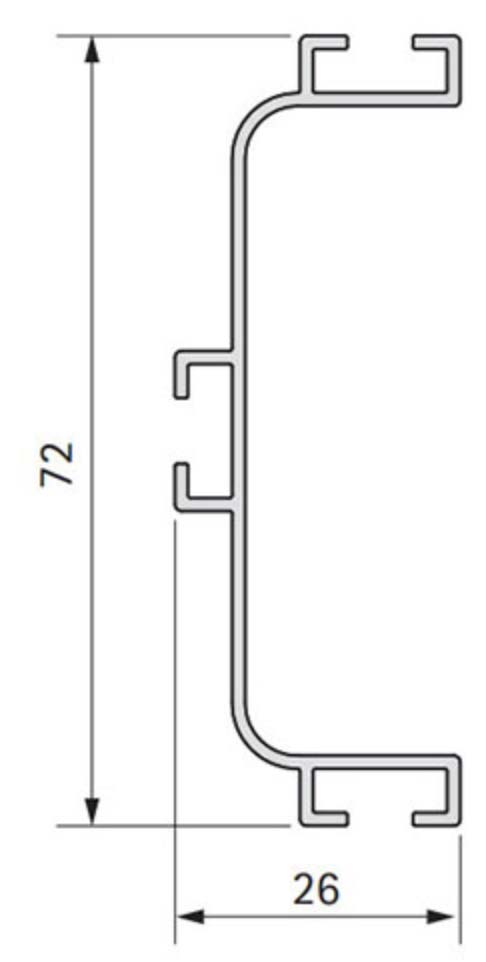 Профиль-ручка Gola С, черный анодированый (алюминий), 4.2м